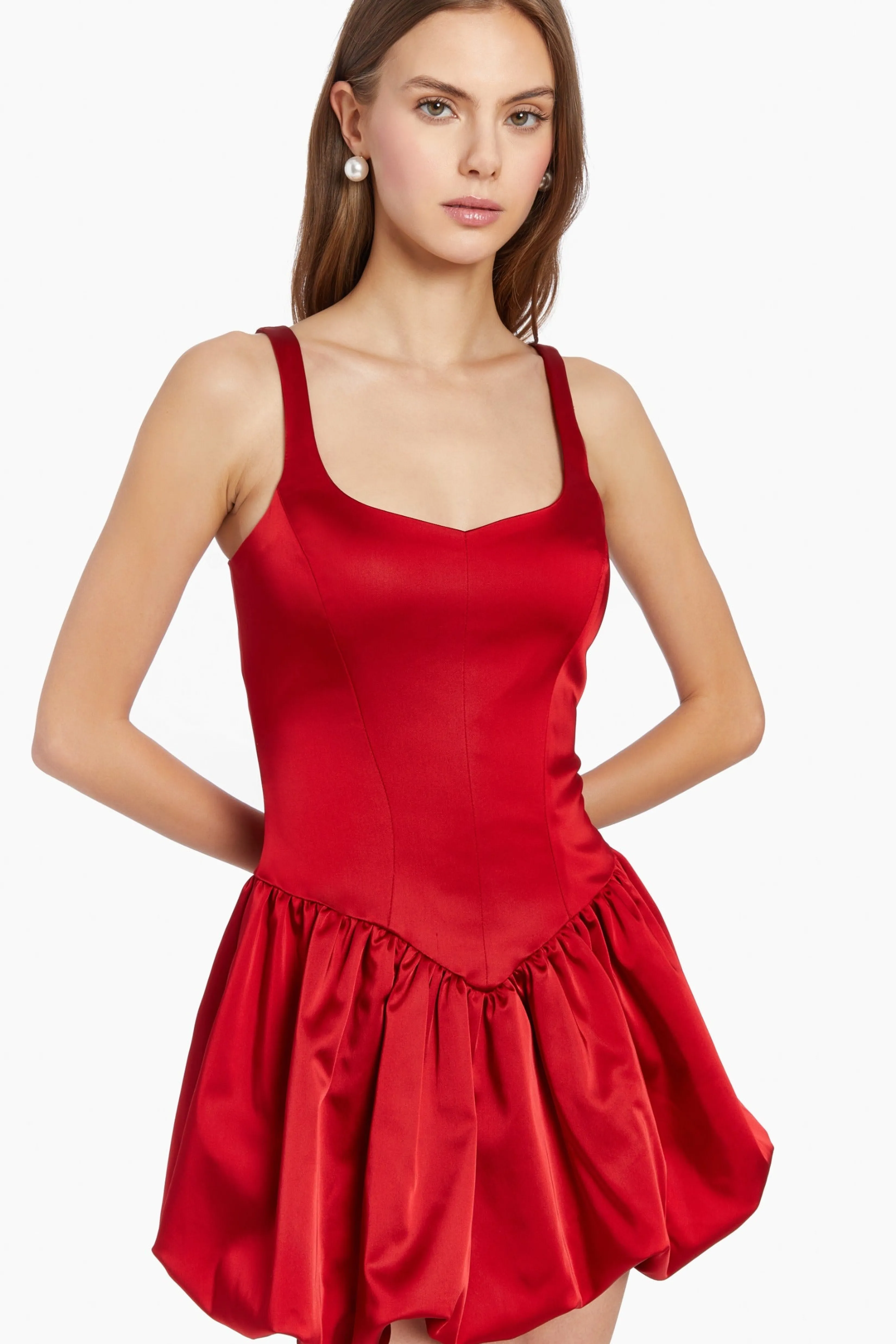 Cheap Amanda Uprichard Bettina Skort Romper Ruby