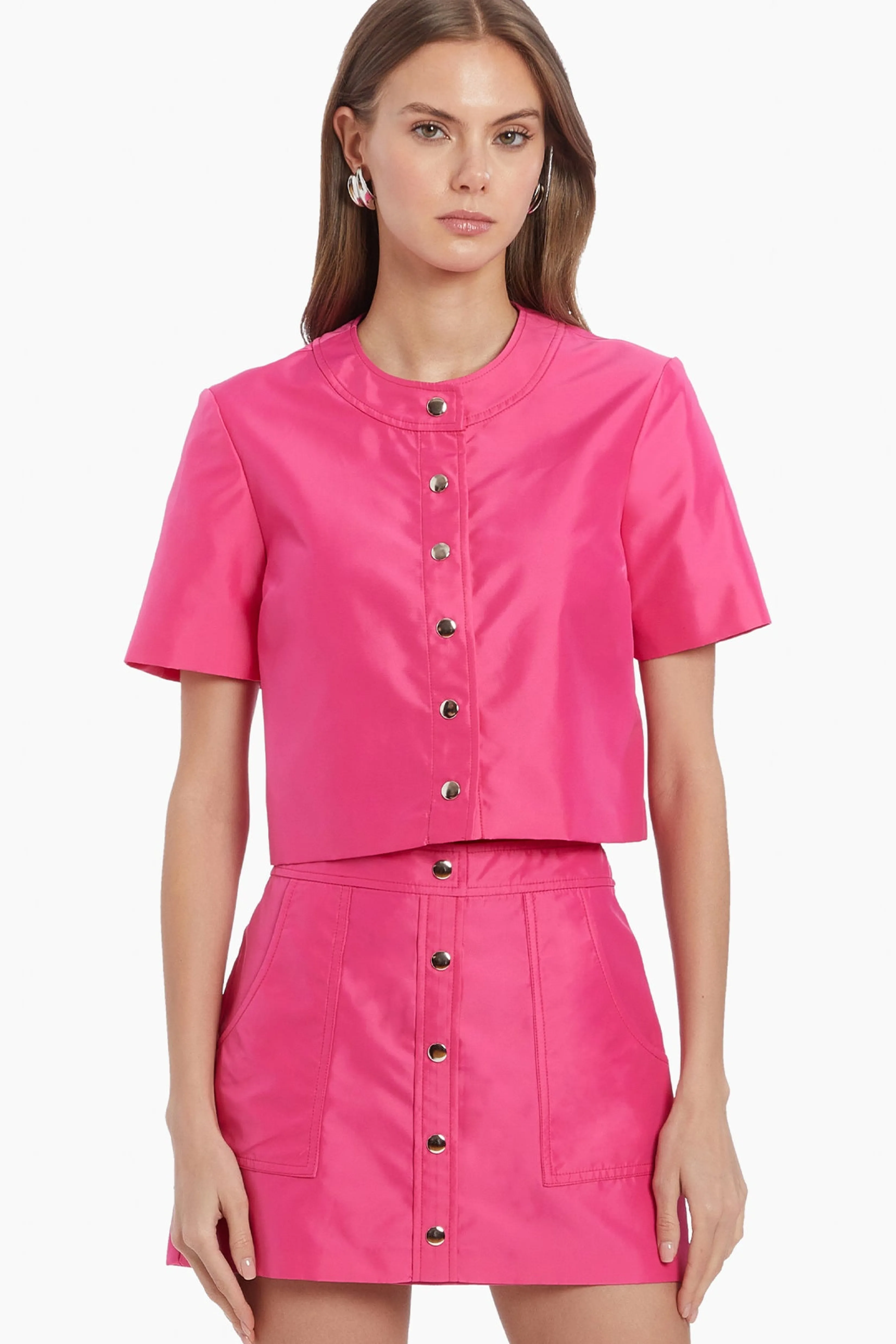 Discount Amanda Uprichard Braswell Top in Nylon FrenchRose