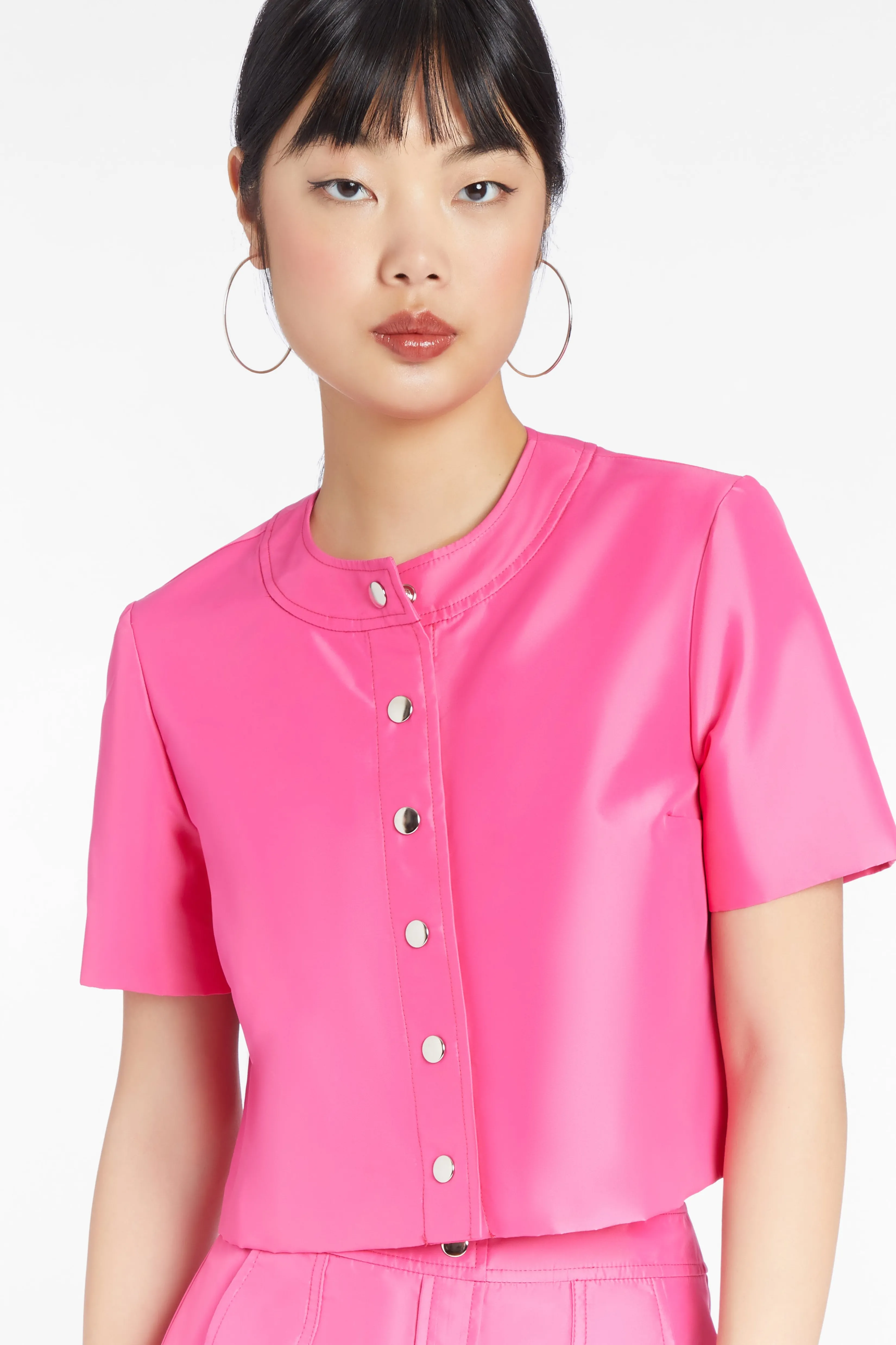 Discount Amanda Uprichard Braswell Top in Nylon FrenchRose