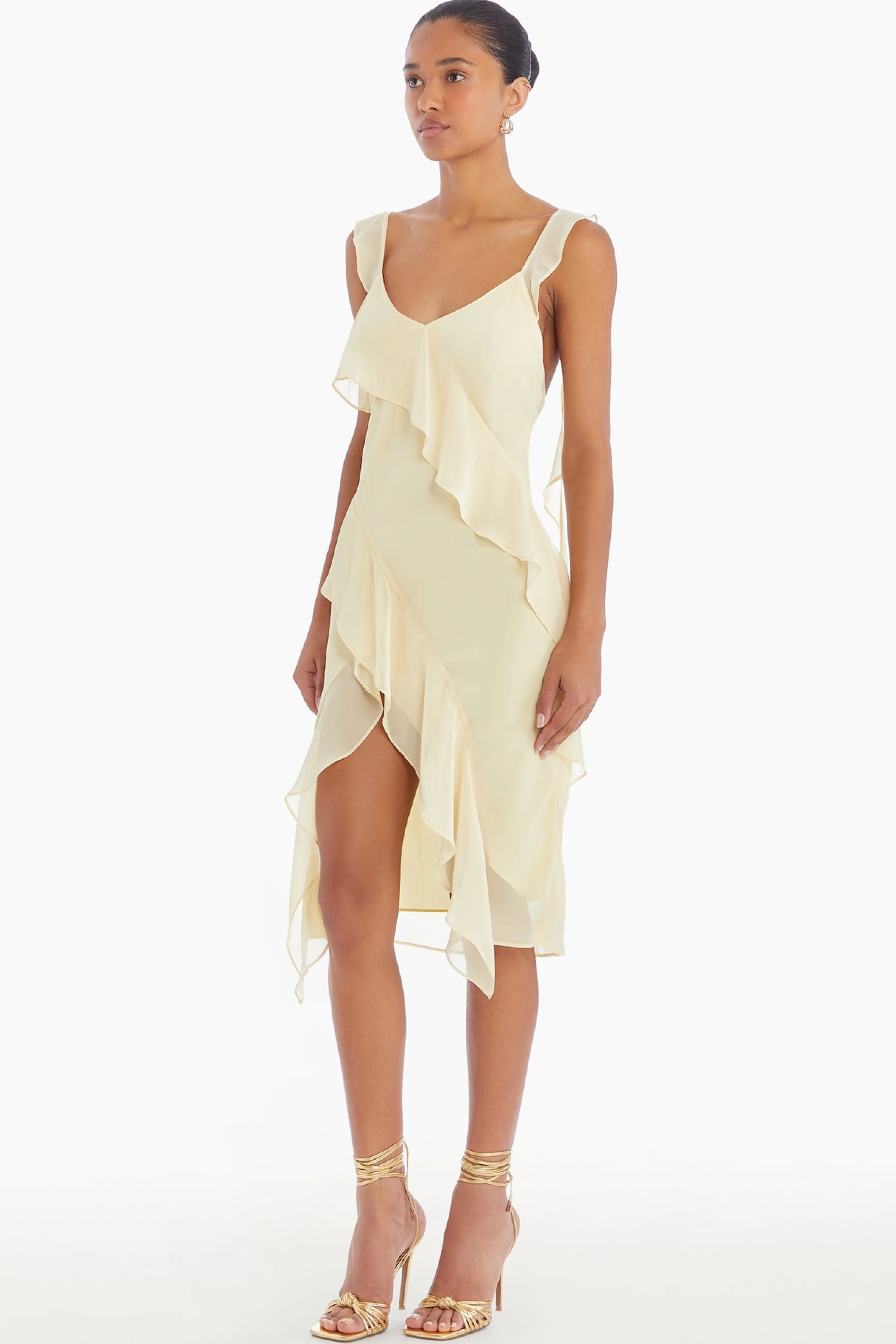 Online Amanda Uprichard Cantara Dress Cornsilk