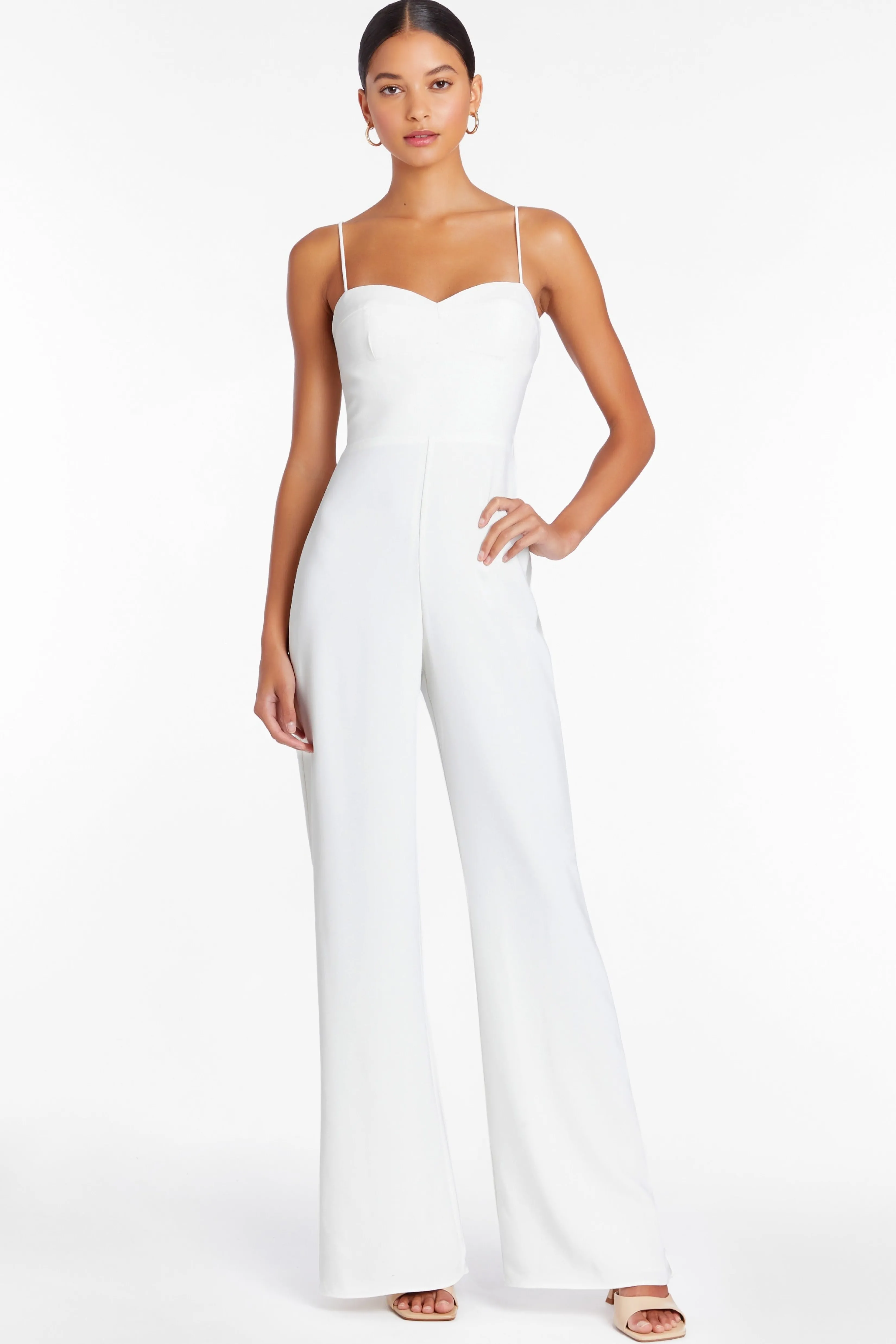 Hot Amanda Uprichard Champagne Jumpsuit Ivory