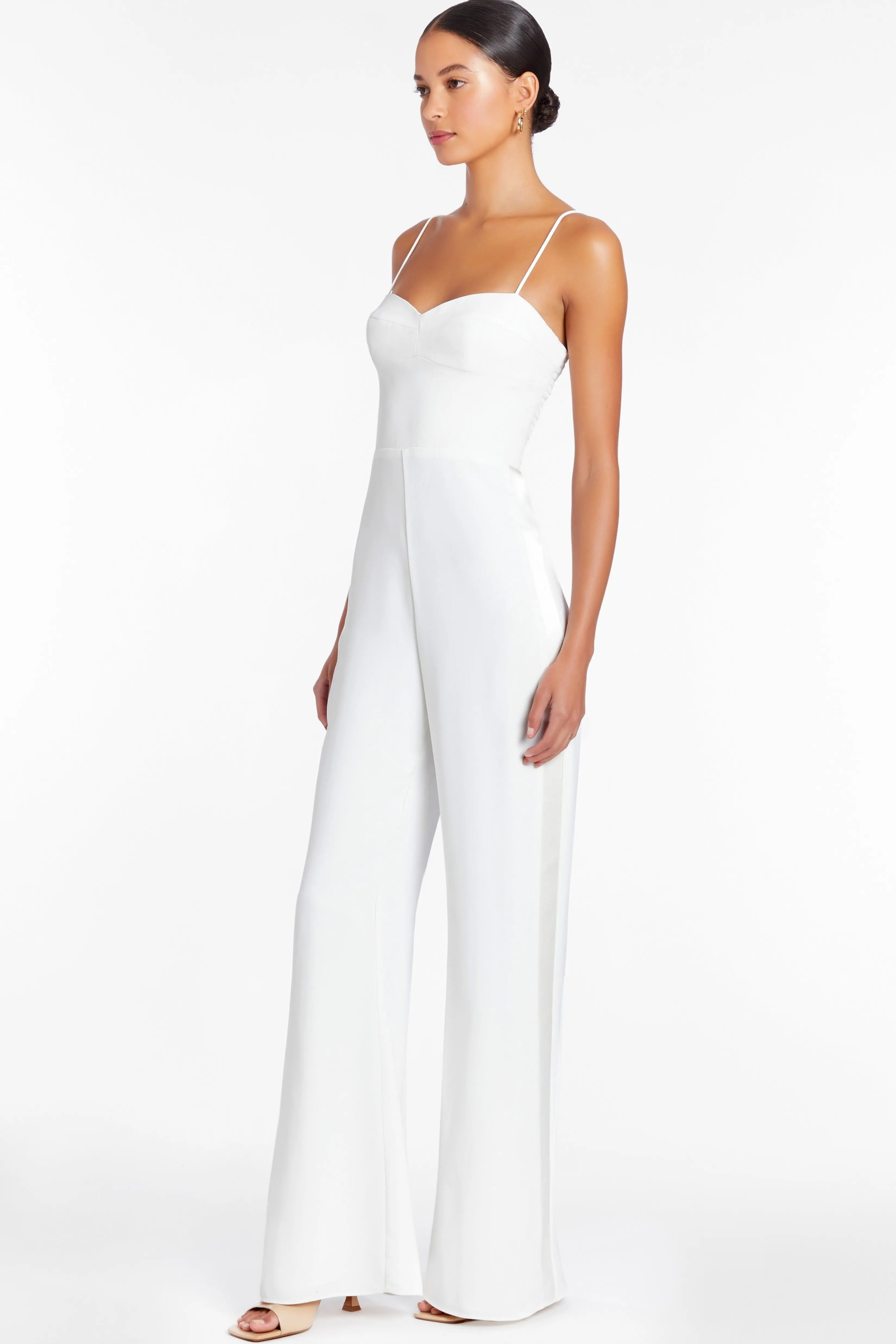 Hot Amanda Uprichard Champagne Jumpsuit Ivory