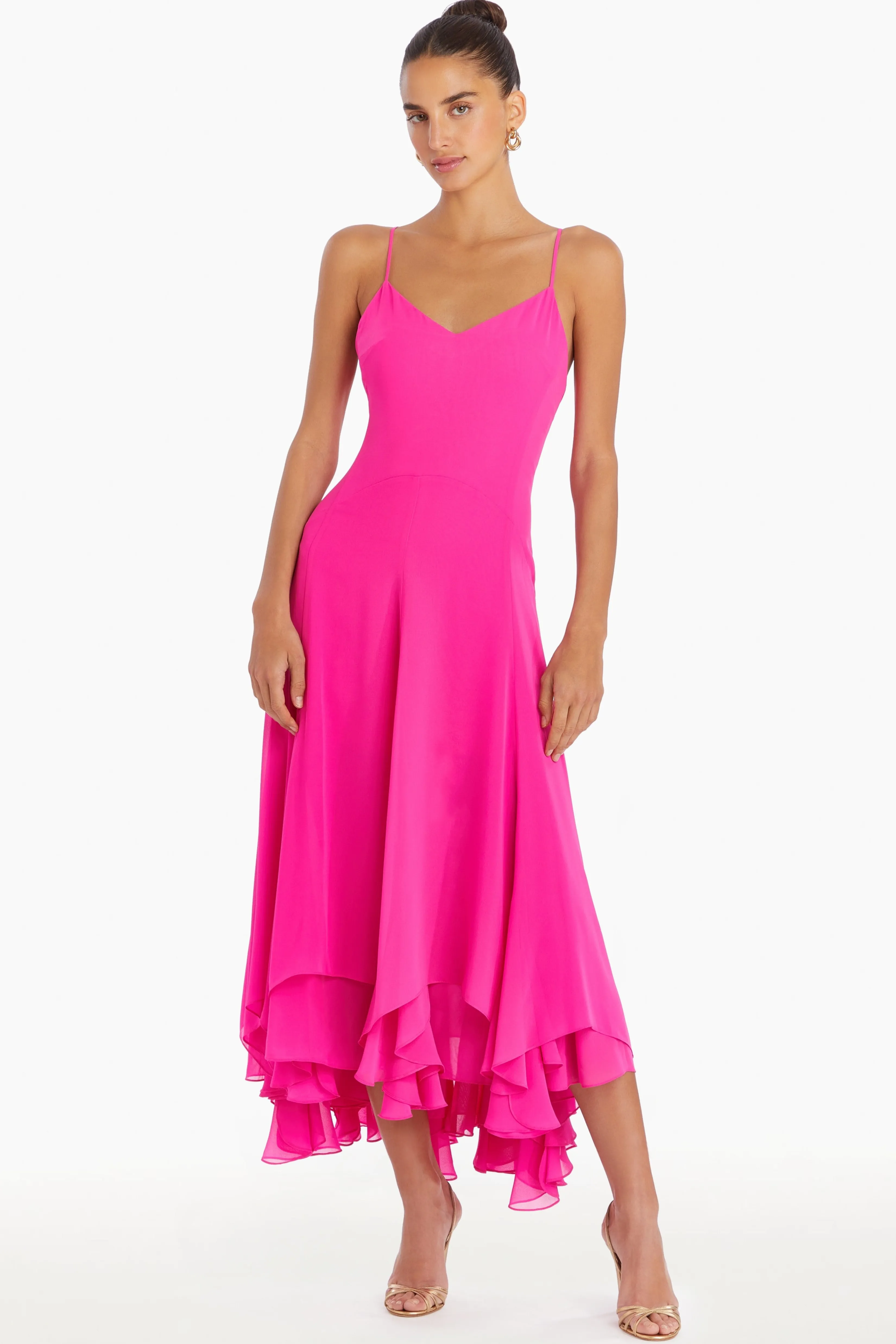 Best Sale Amanda Uprichard Clemenza Dress HotPink