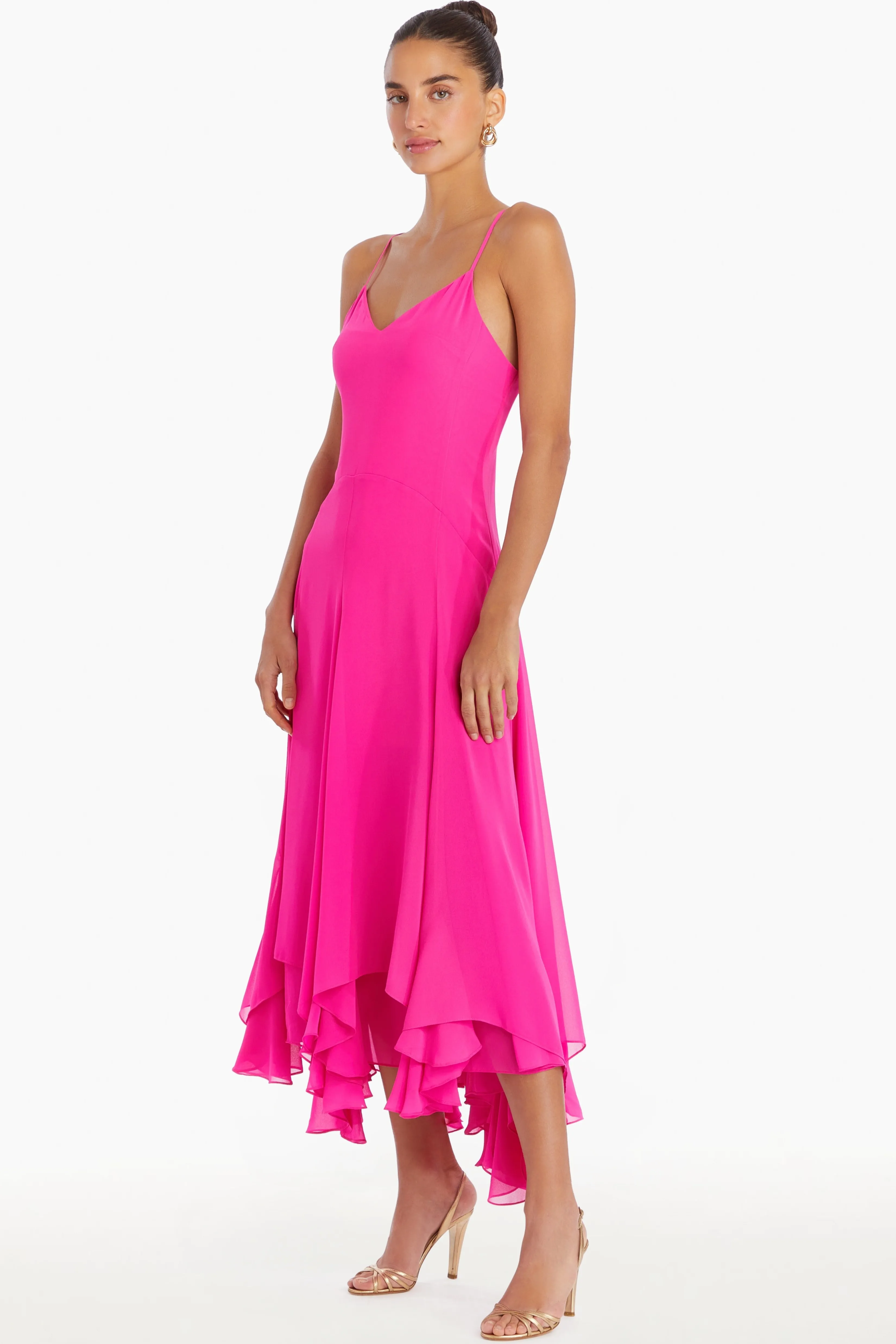 Best Sale Amanda Uprichard Clemenza Dress HotPink