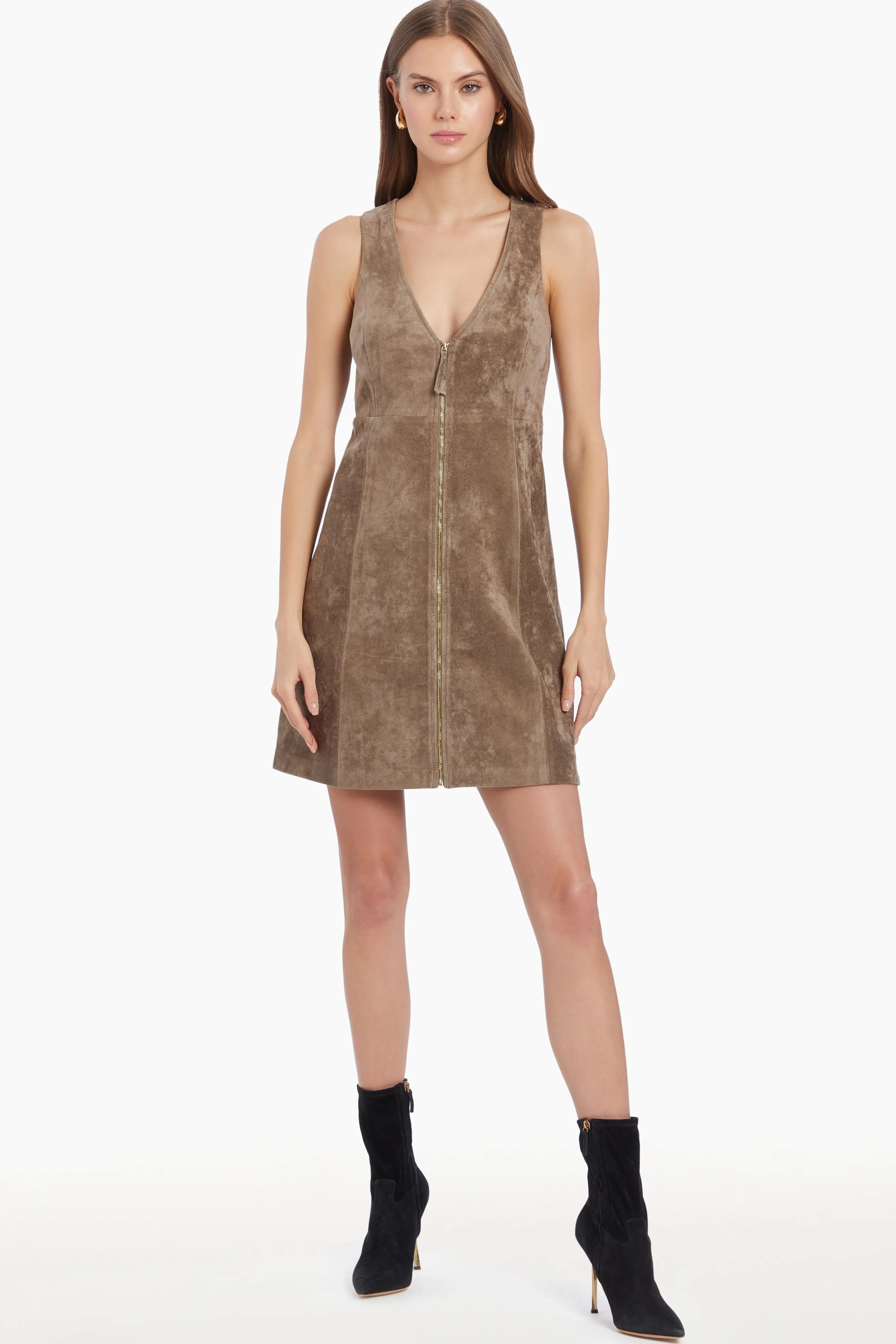 Outlet Amanda Uprichard Collins Dress Taupe