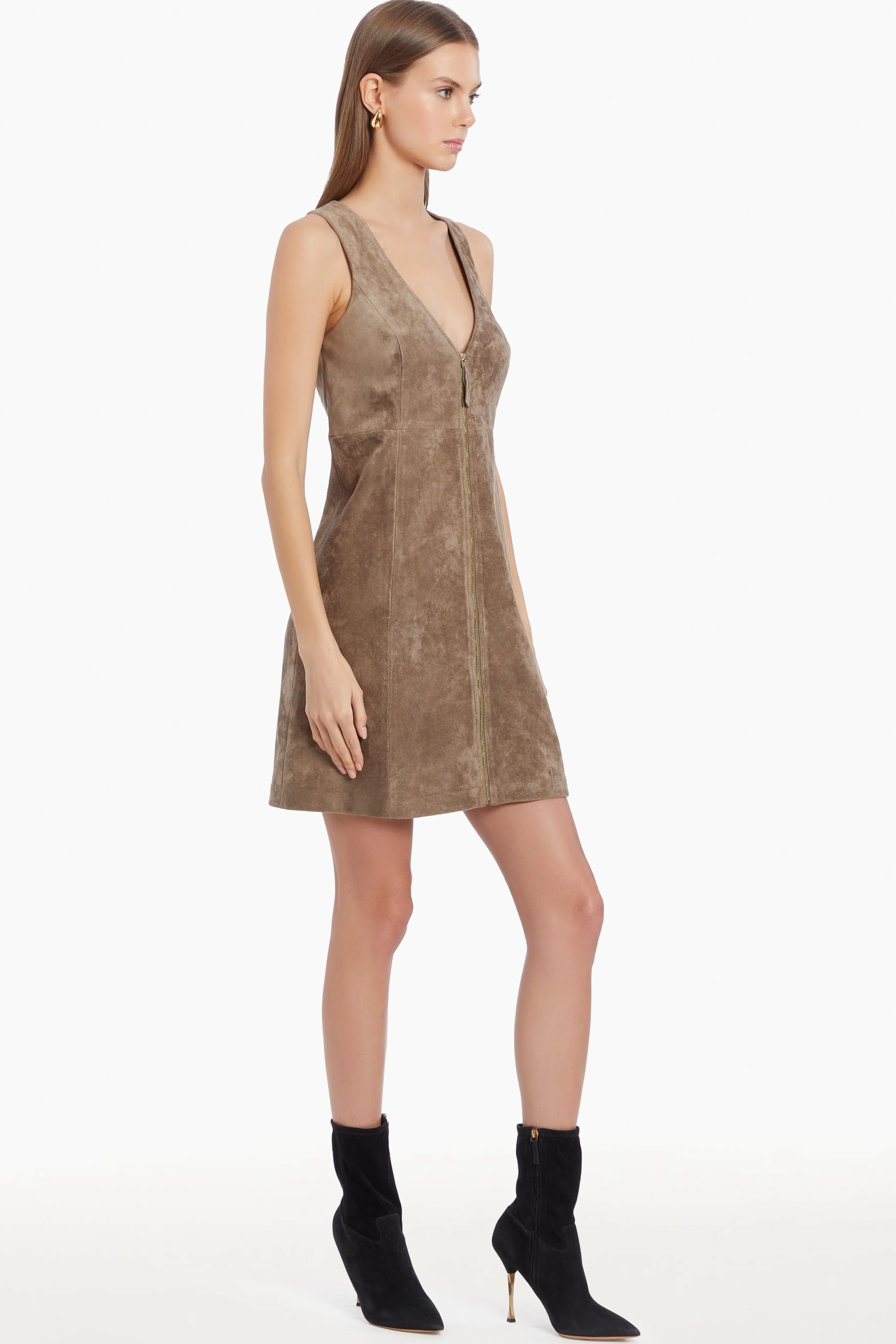 Outlet Amanda Uprichard Collins Dress Taupe