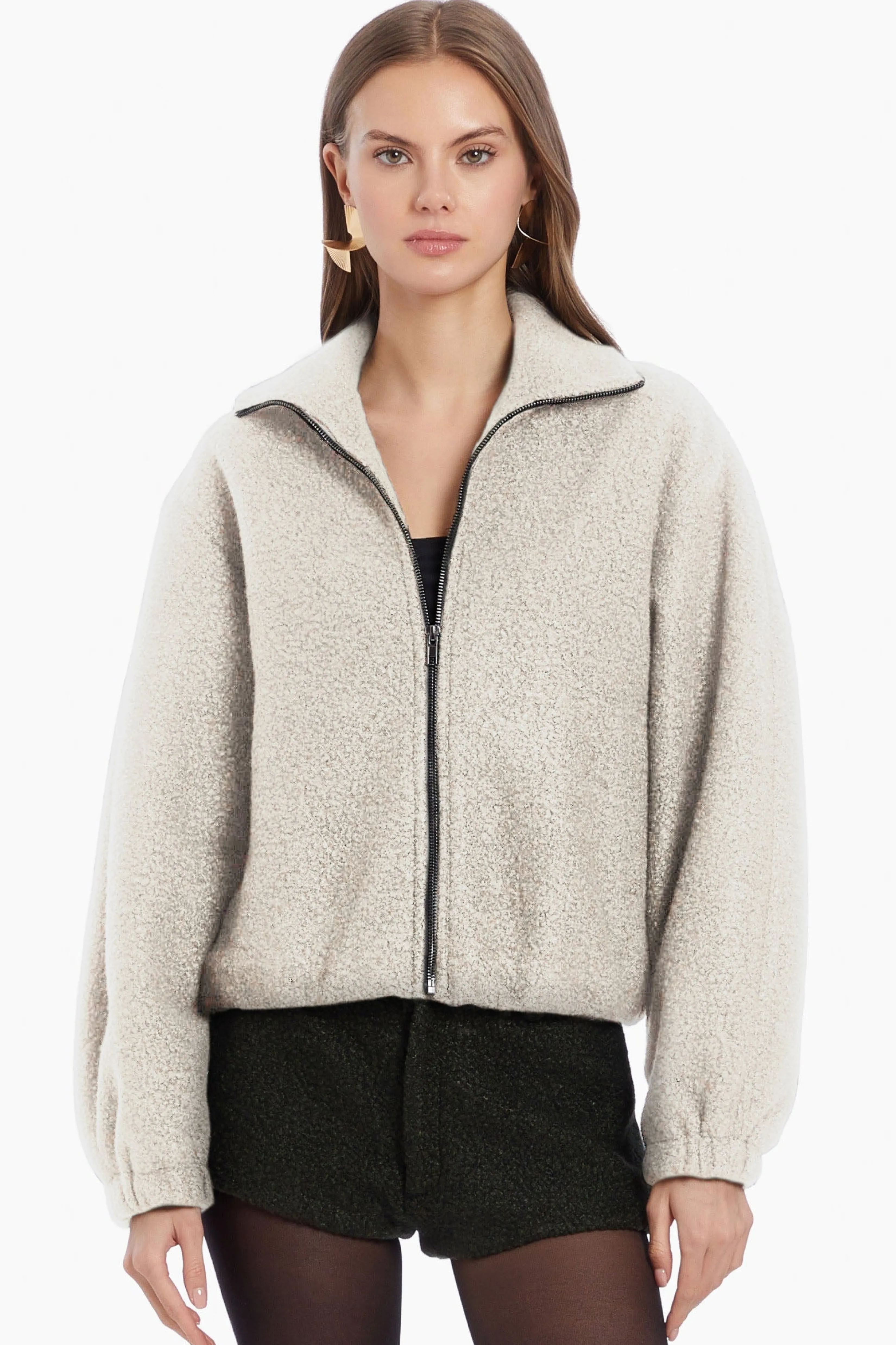 Cheap Amanda Uprichard Como Bomber Jacket Oat