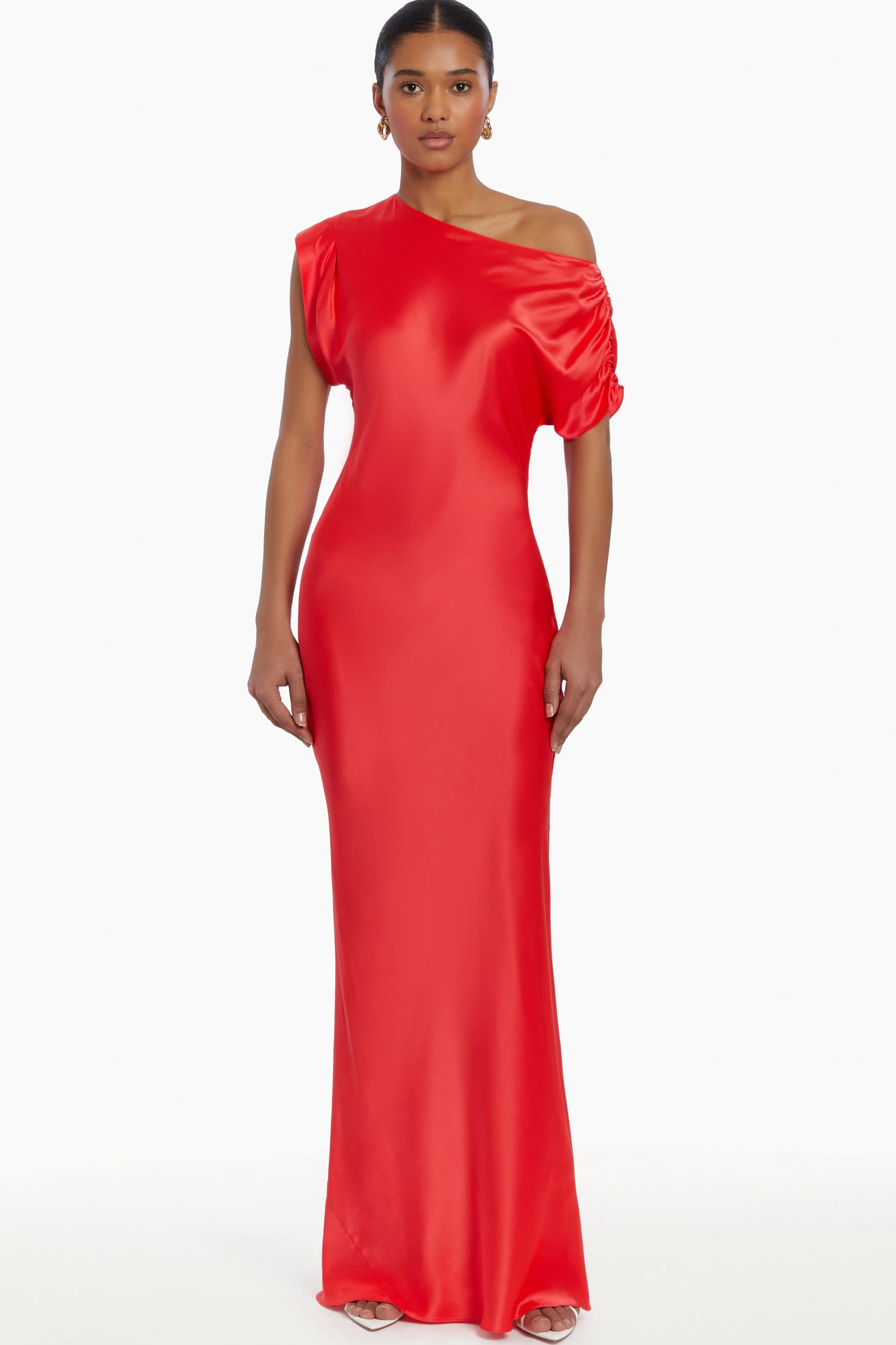 Cheap Amanda Uprichard Elroy Silk Maxi Crimson