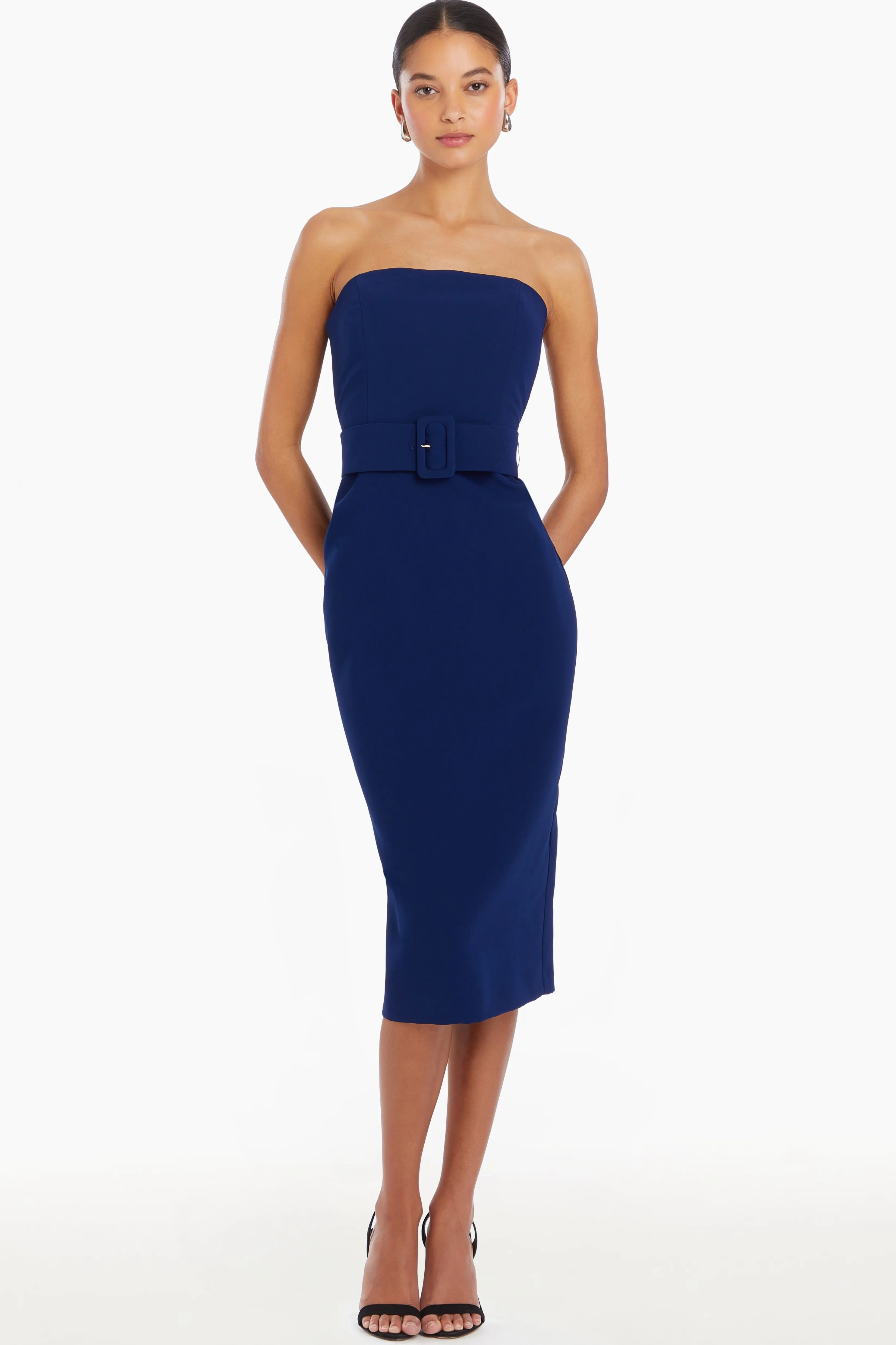 Best Sale Amanda Uprichard Fae Midi Dress Navy