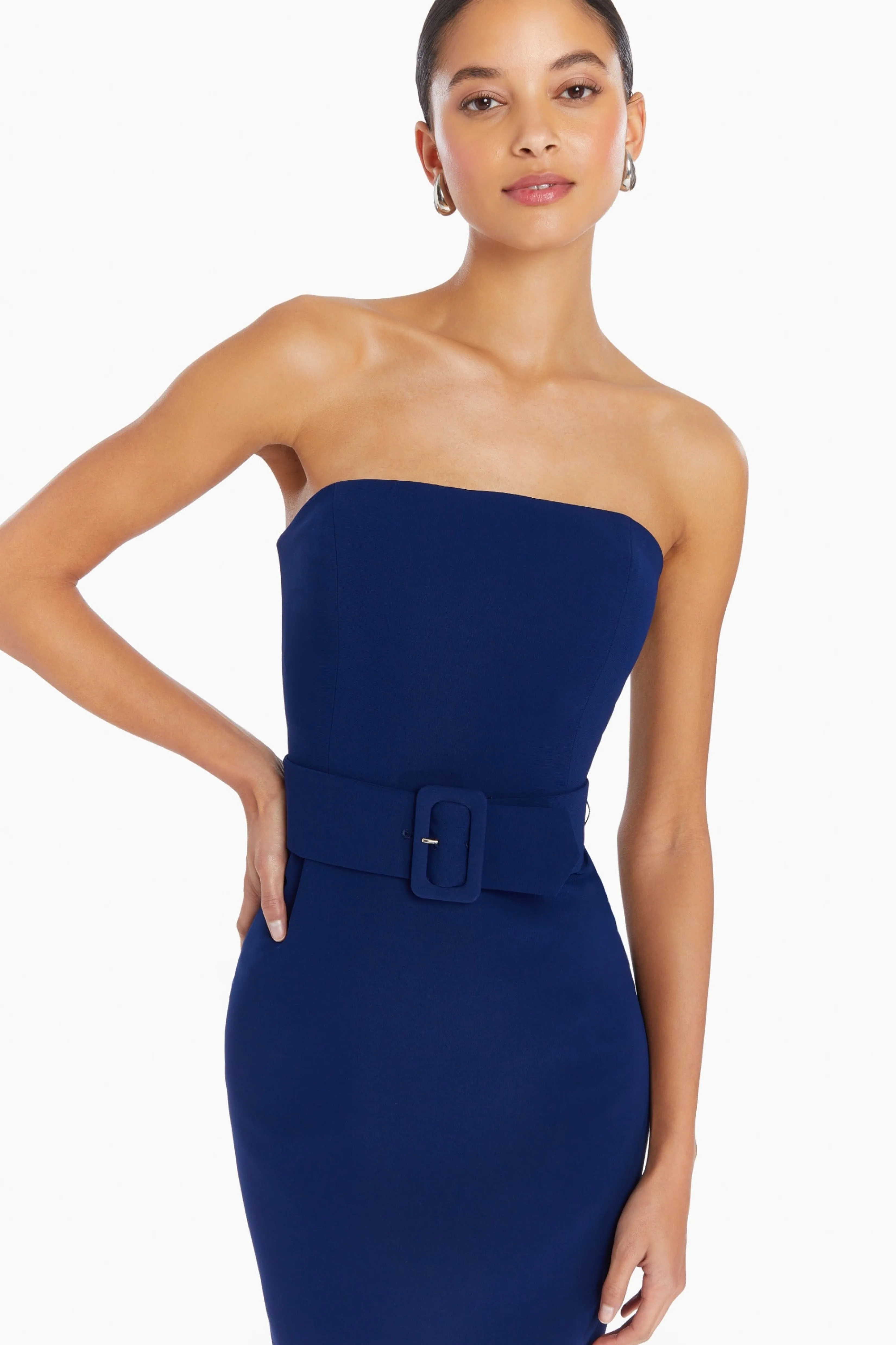 Best Sale Amanda Uprichard Fae Midi Dress Navy