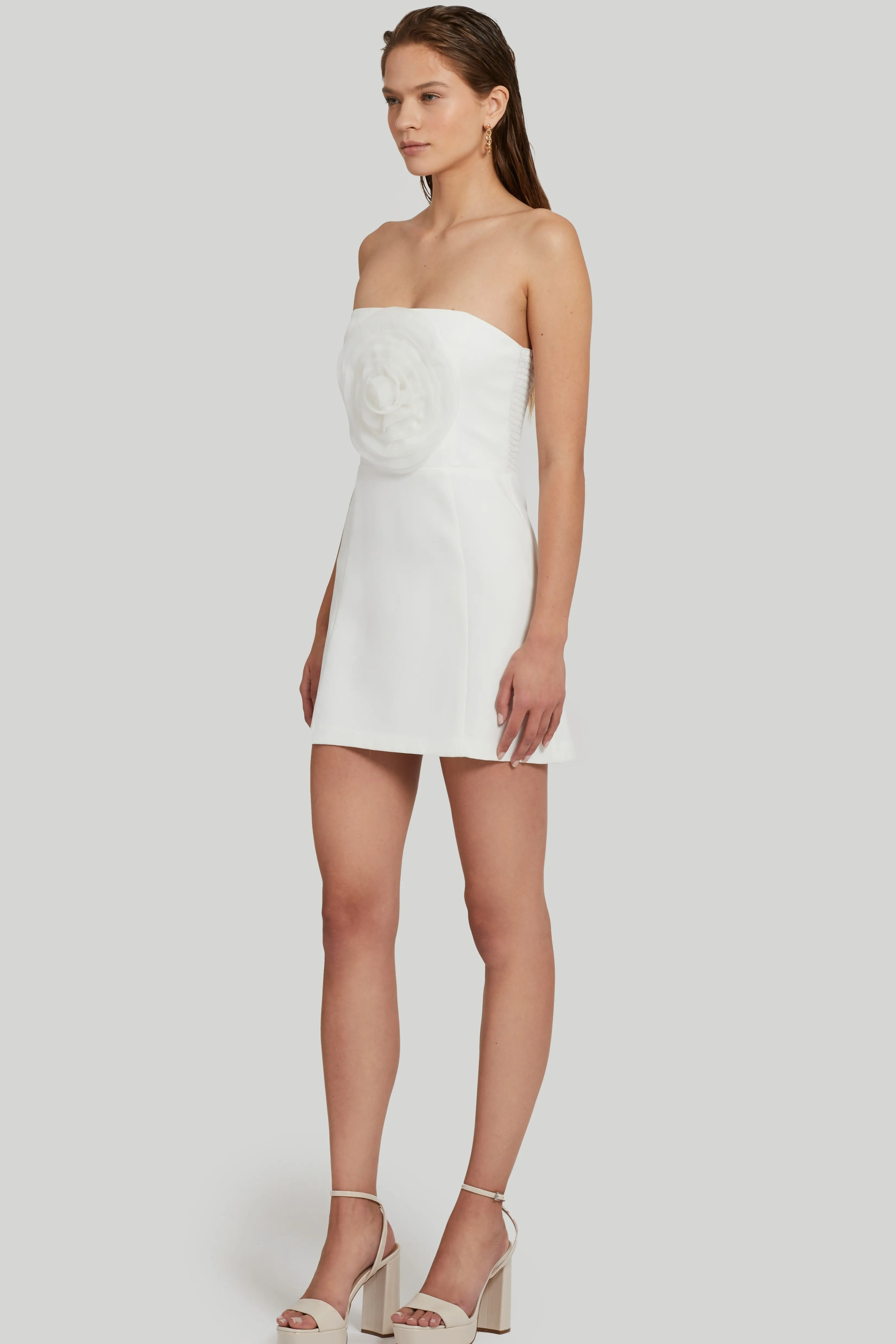 Best Sale Amanda Uprichard Fae Rose Dress Ivory