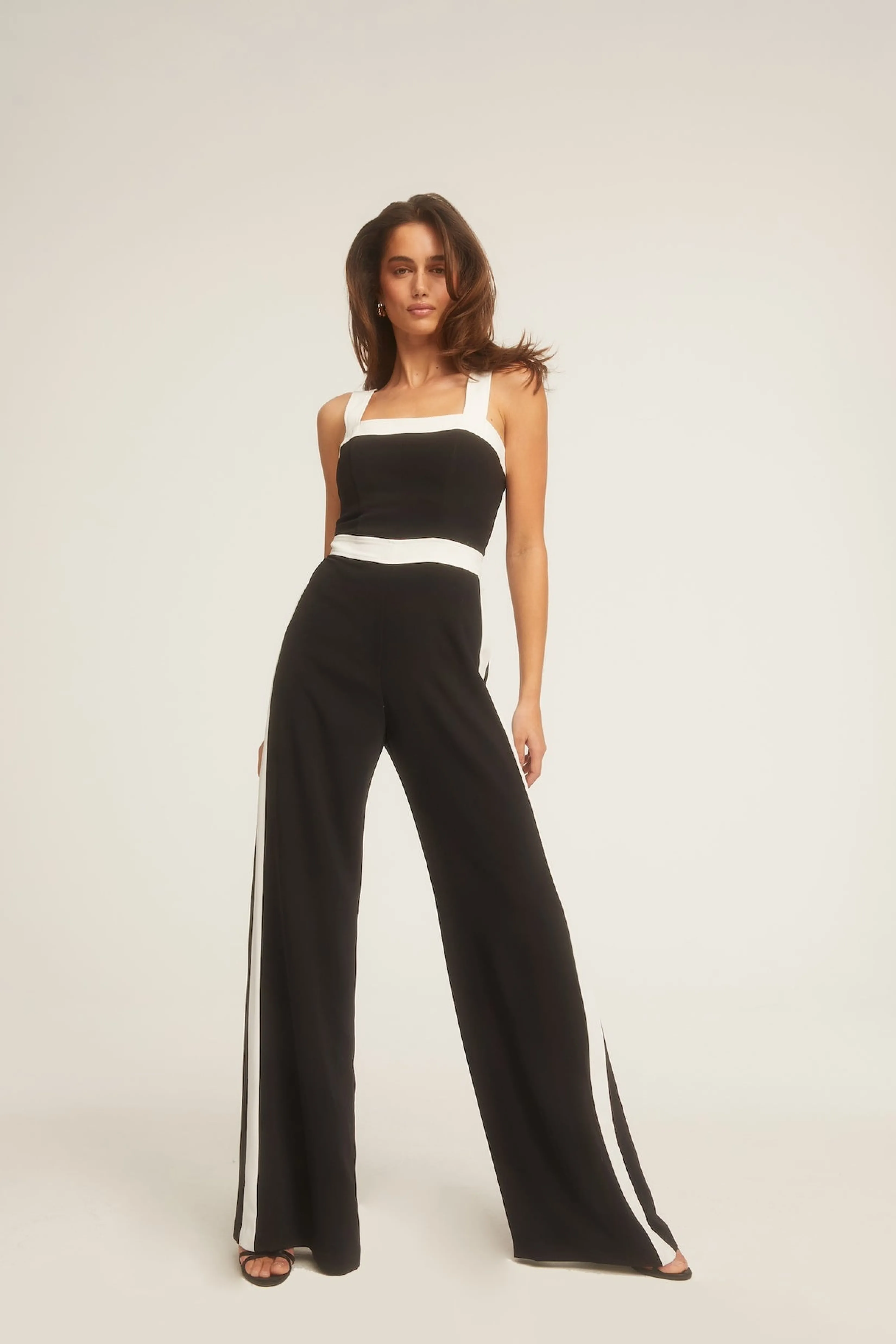 Cheap Amanda Uprichard Jessel Jumpsuit Black/Ivory