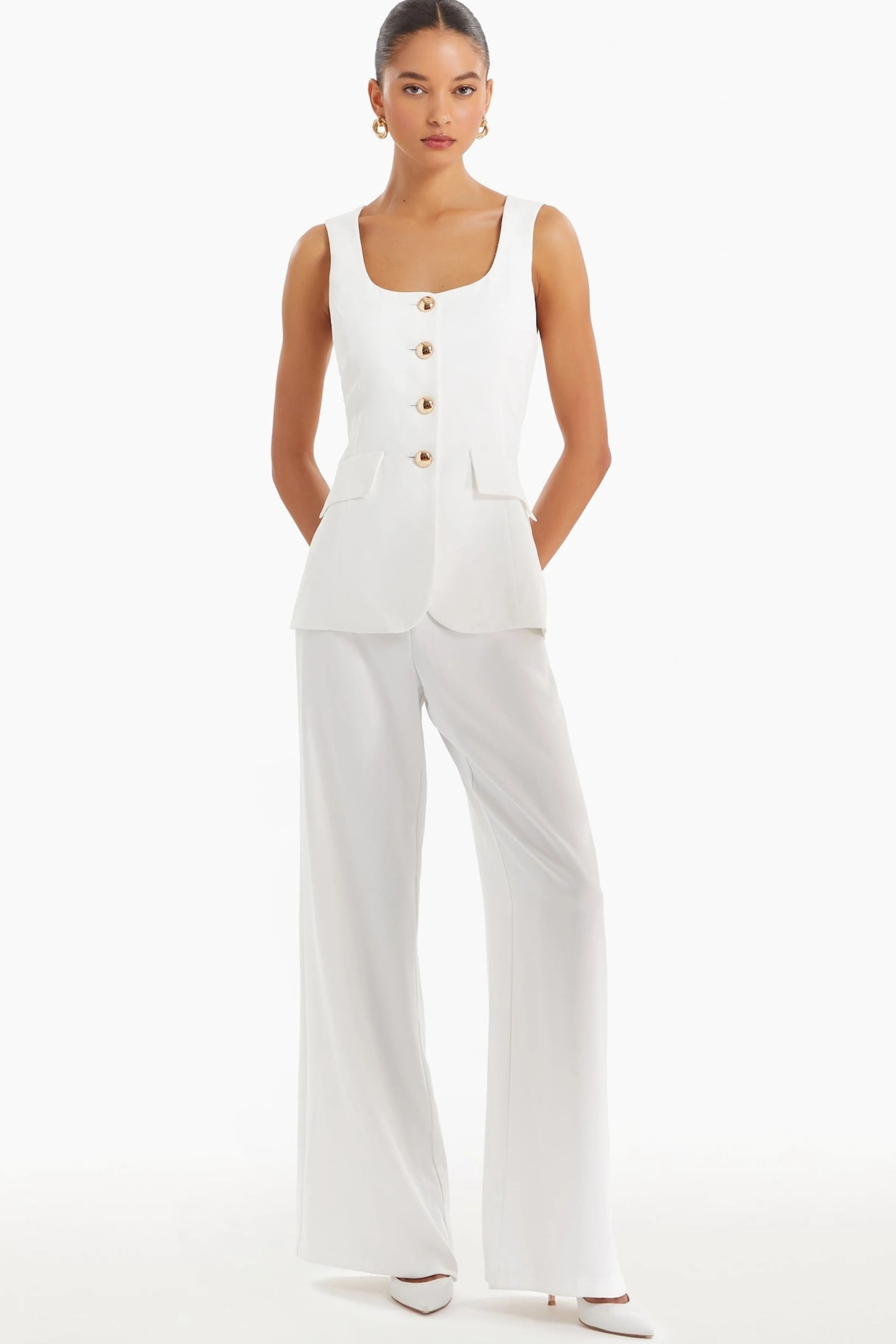 Fashion Amanda Uprichard Kya Jumpsuit Ivory