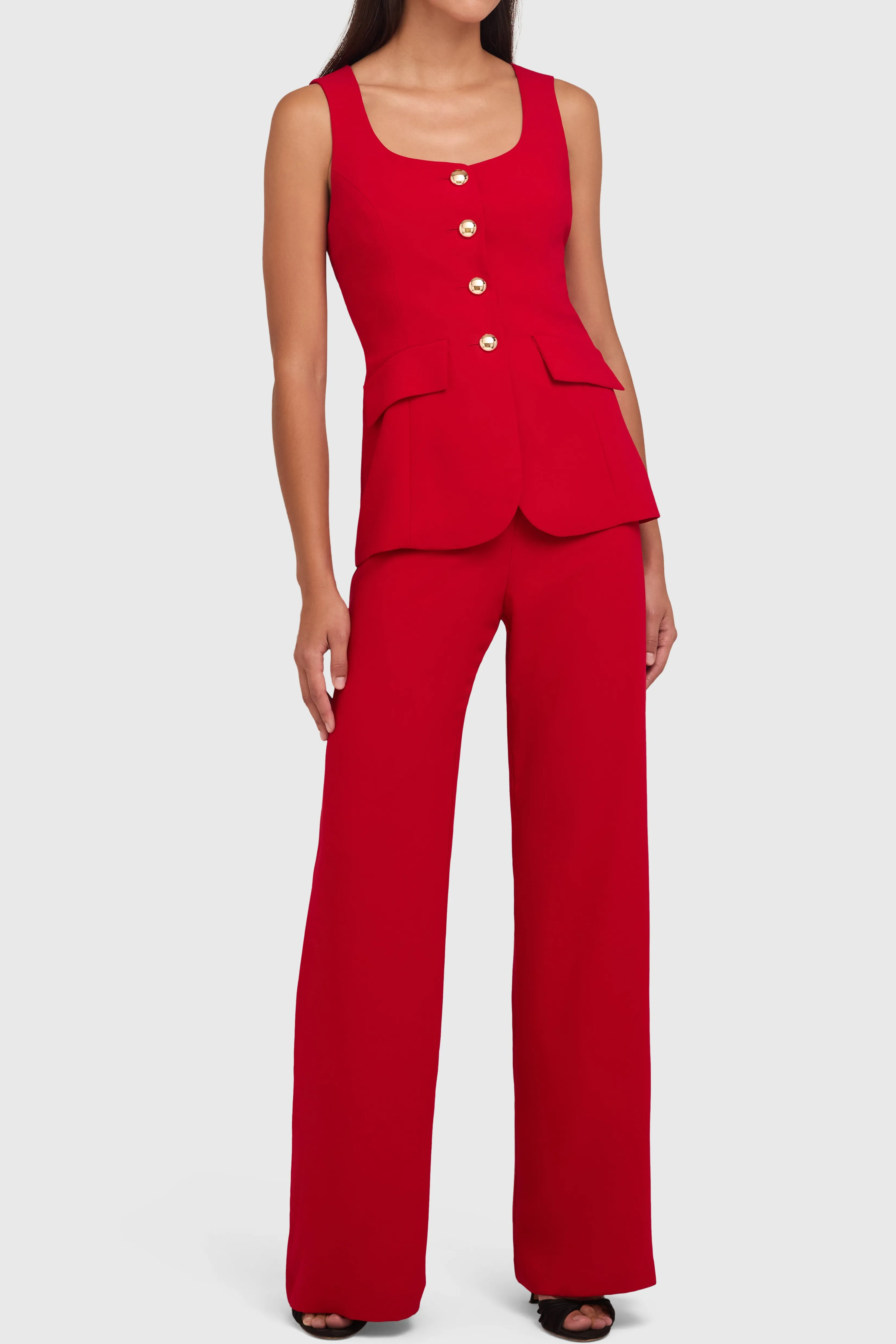 Fashion Amanda Uprichard Kya Jumpsuit Scarlet