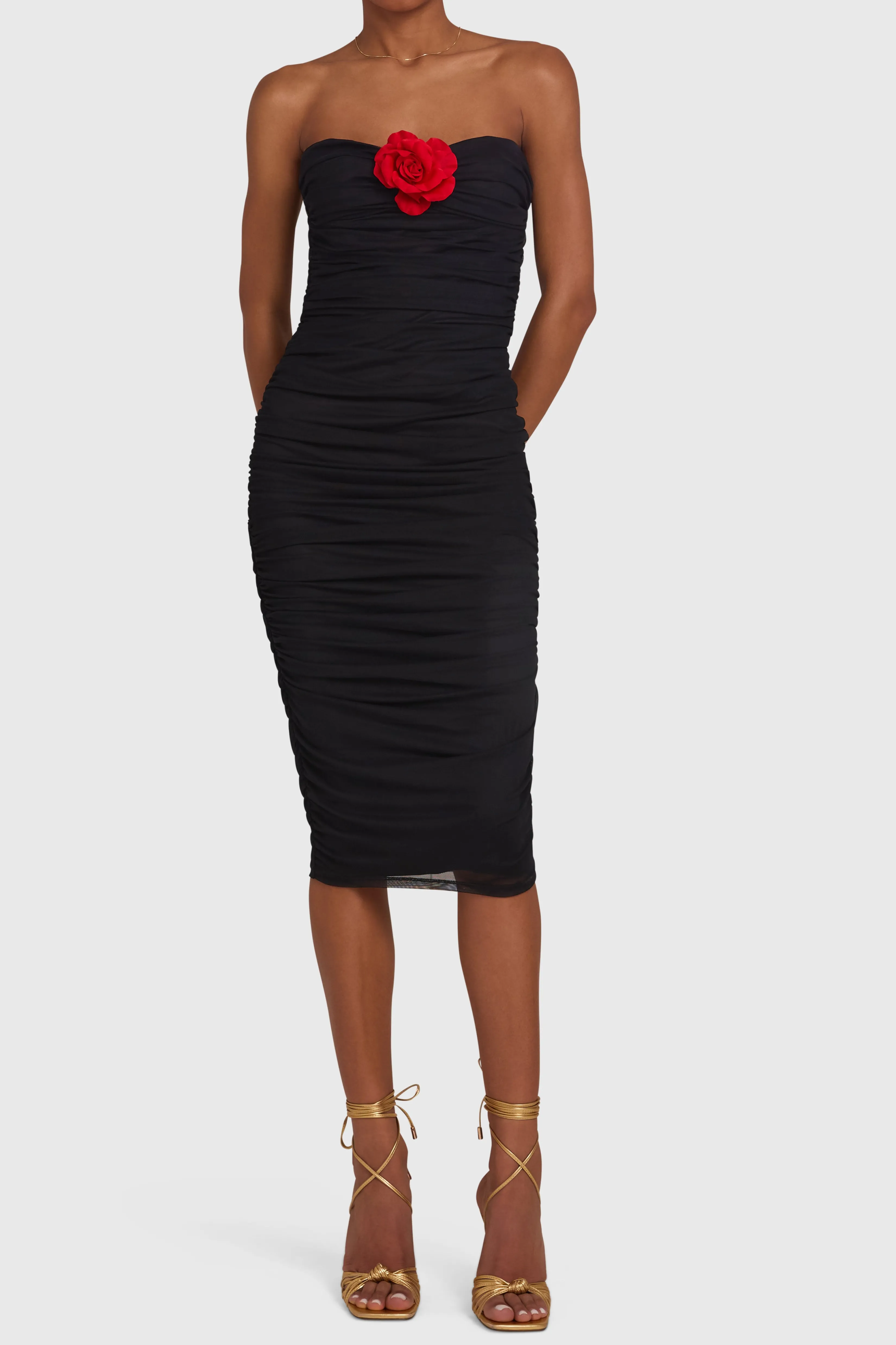 Cheap Amanda Uprichard Lopez Rose Dress Black