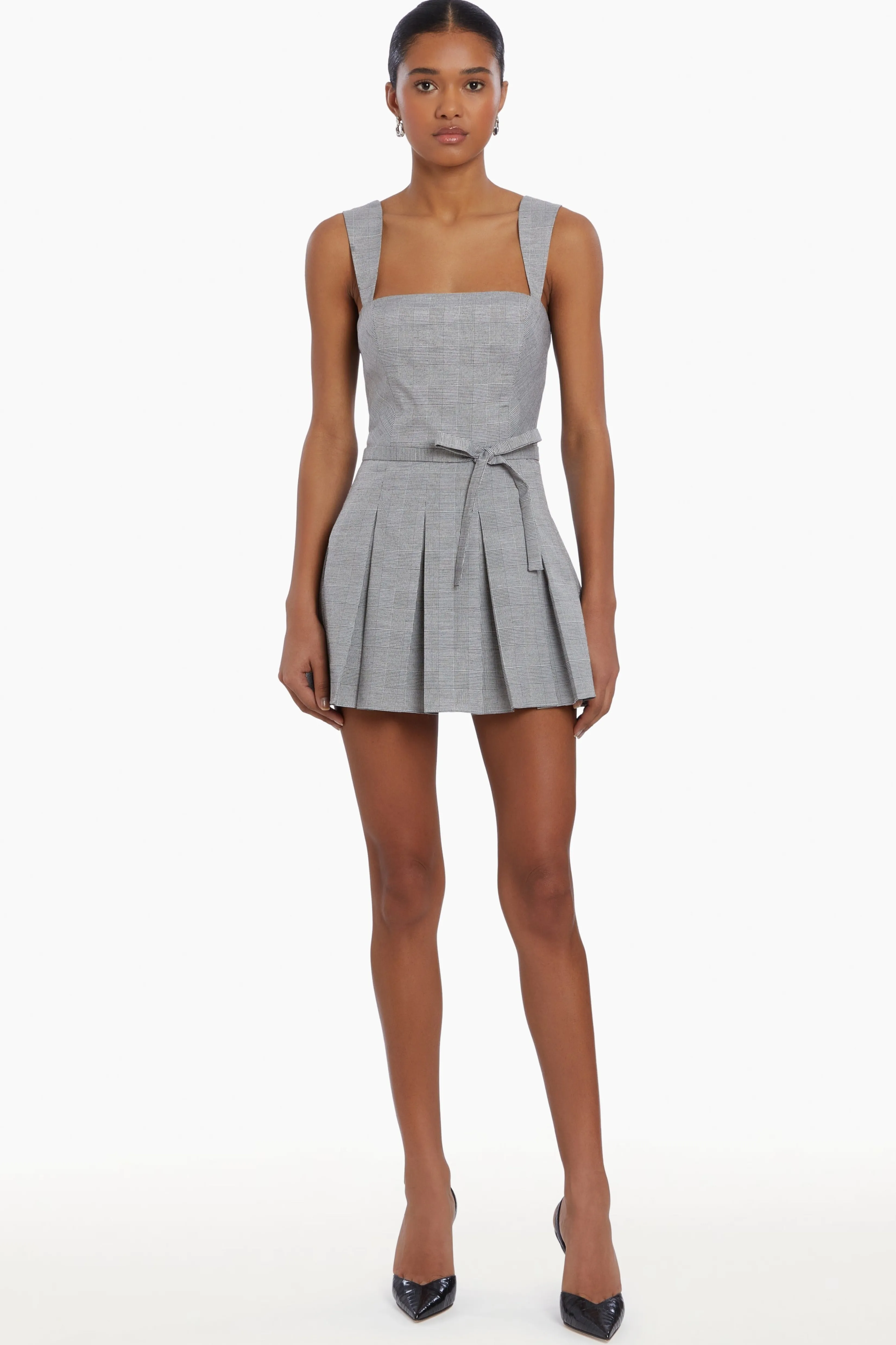 Outlet Amanda Uprichard Mercy Belted Skort Romper BusinessPlaid