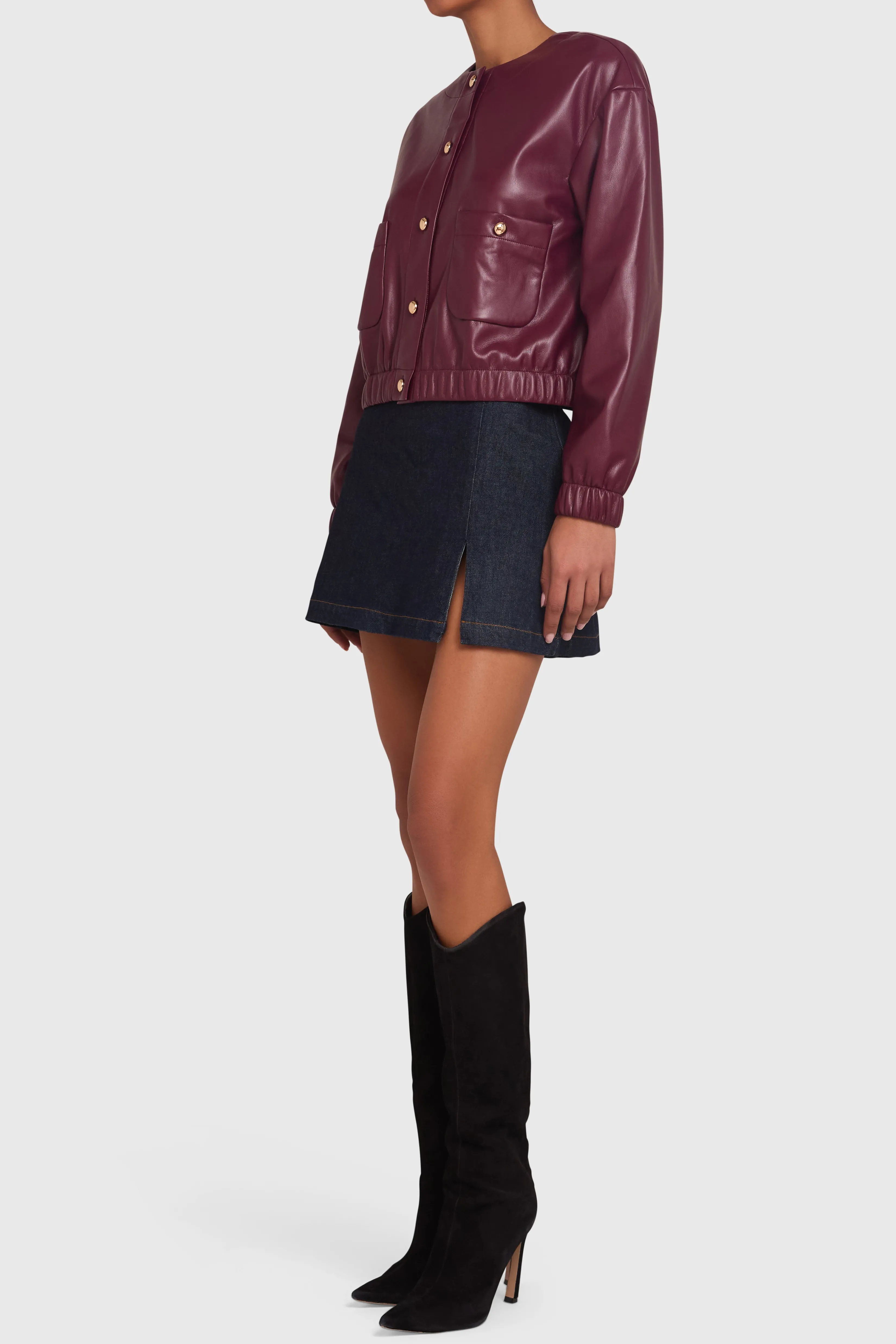 Hot Amanda Uprichard Rocco Jacket Burgundy