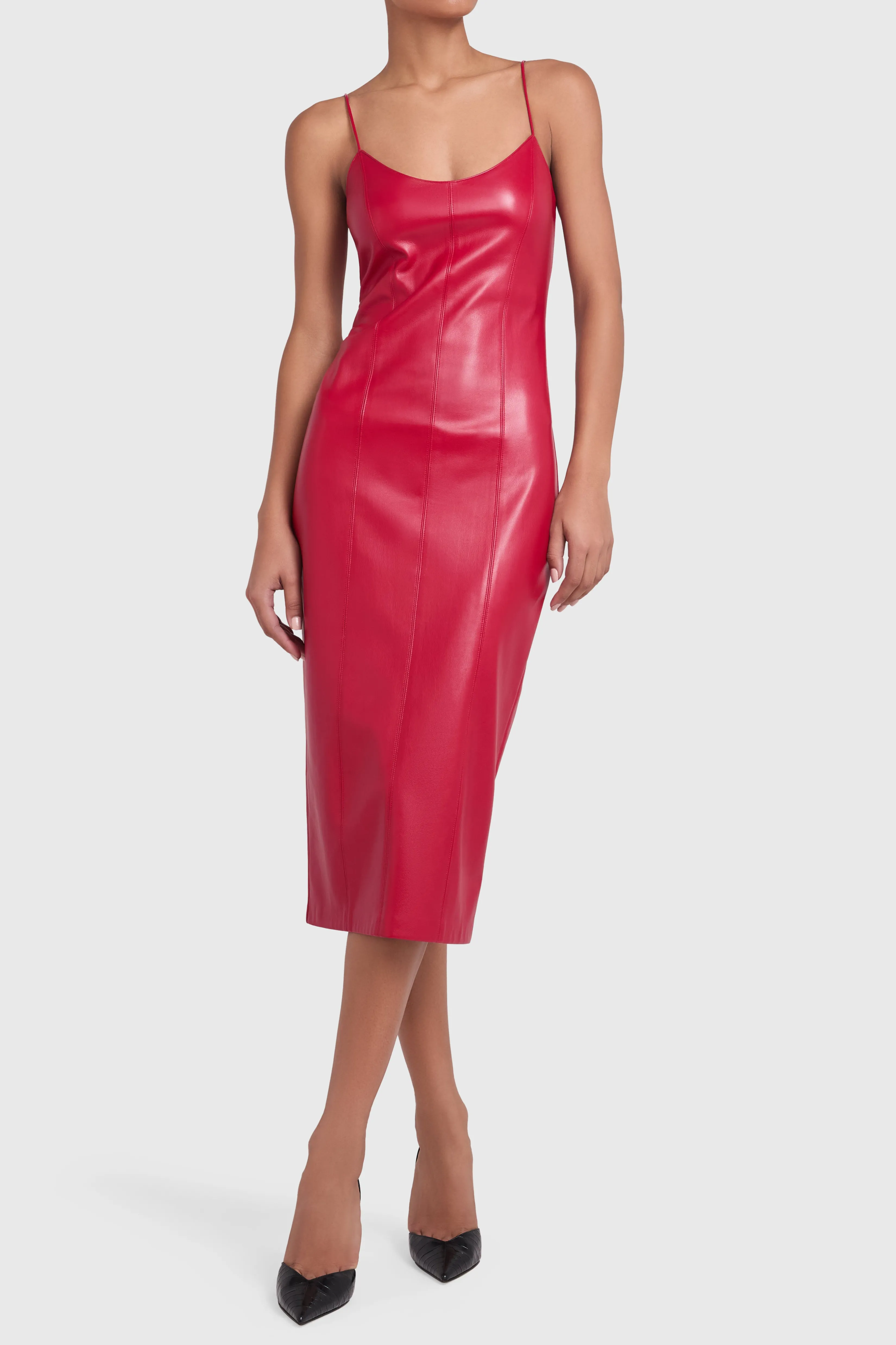 Cheap Amanda Uprichard Rocco Midi Dress Scarlet