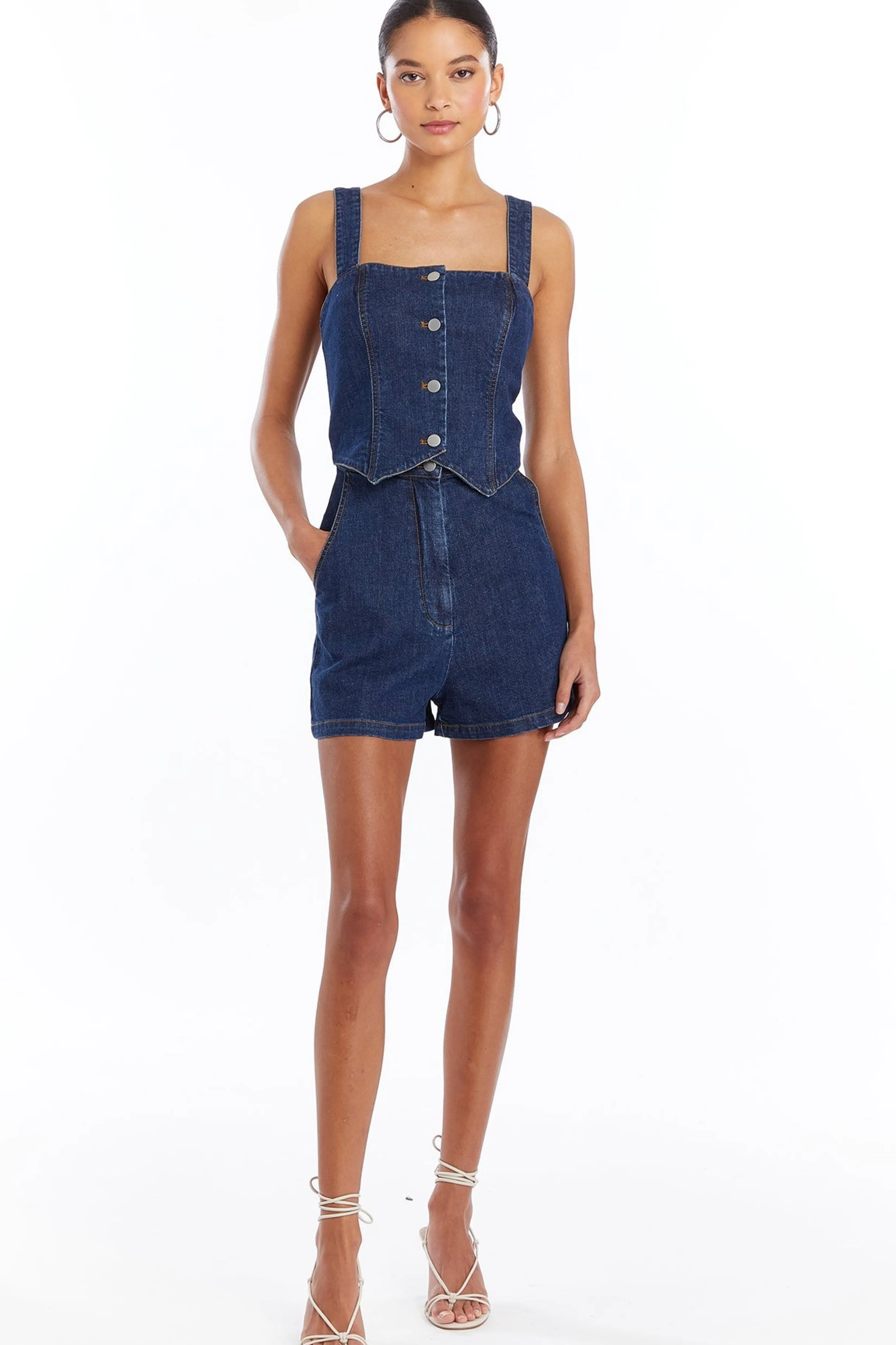 Outlet Amanda Uprichard Royston Romper HeritageWash