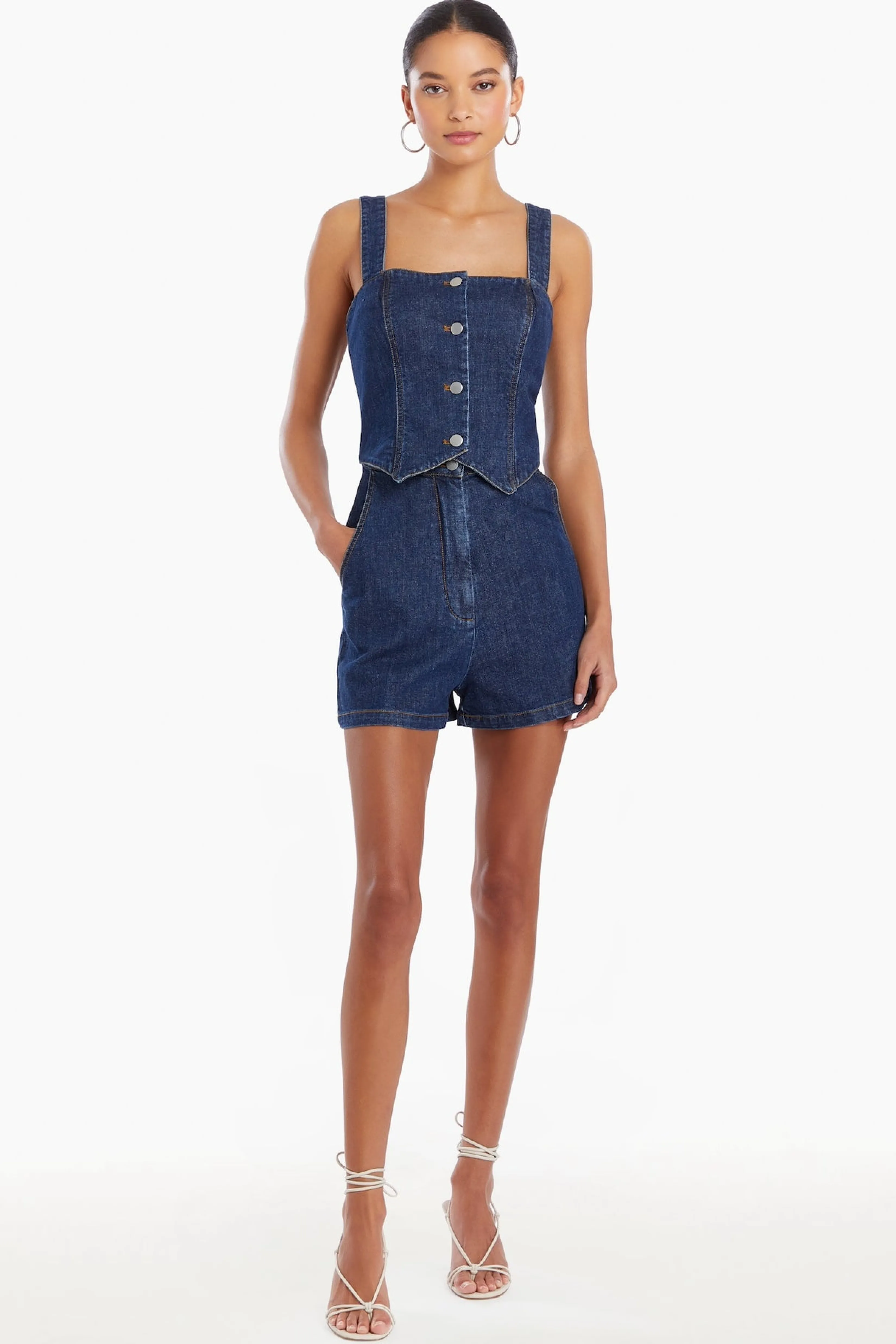 Outlet Amanda Uprichard Royston Romper HeritageWash