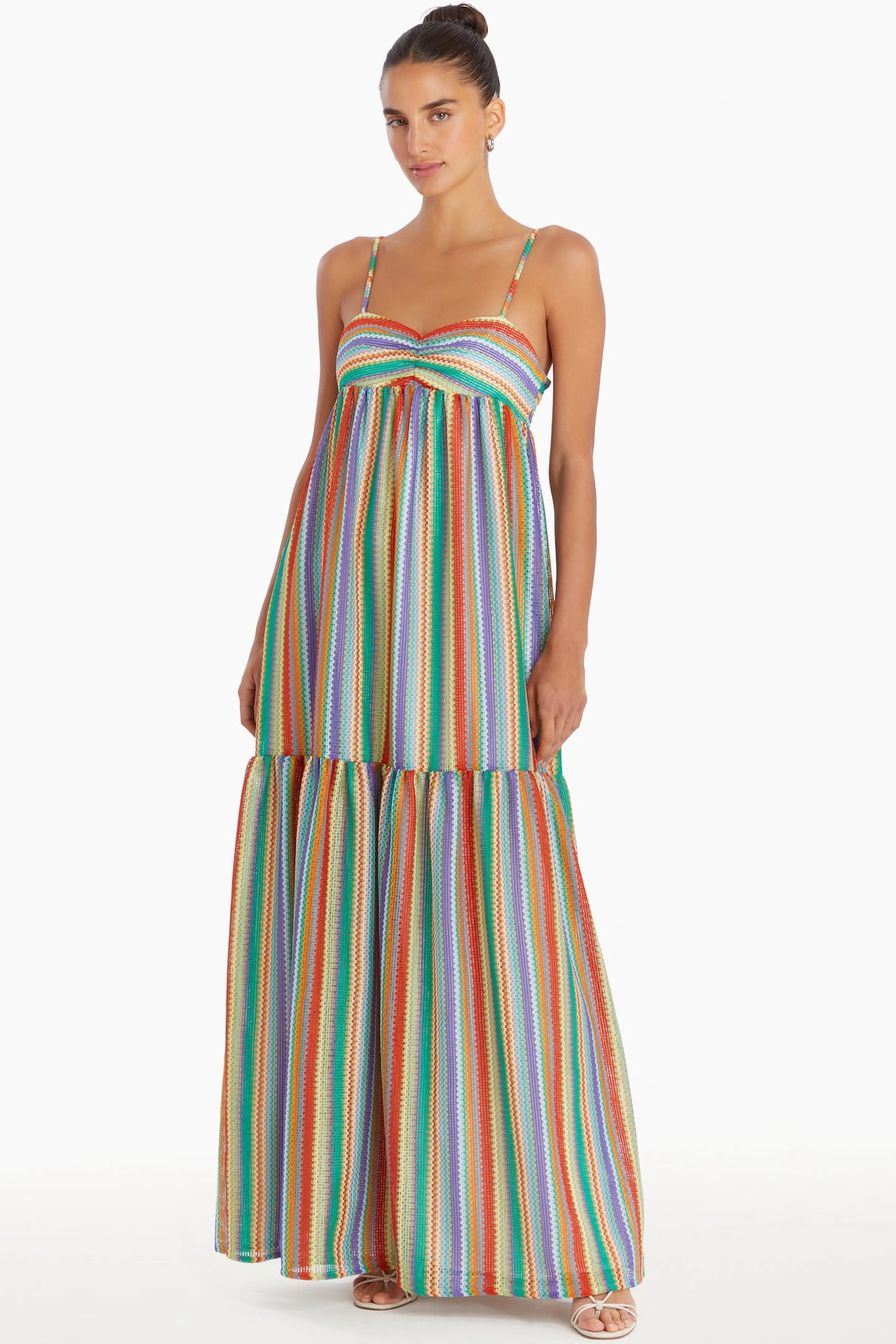 Cheap Amanda Uprichard Sima Maxi in Rainbow Stripe RainbowStripe