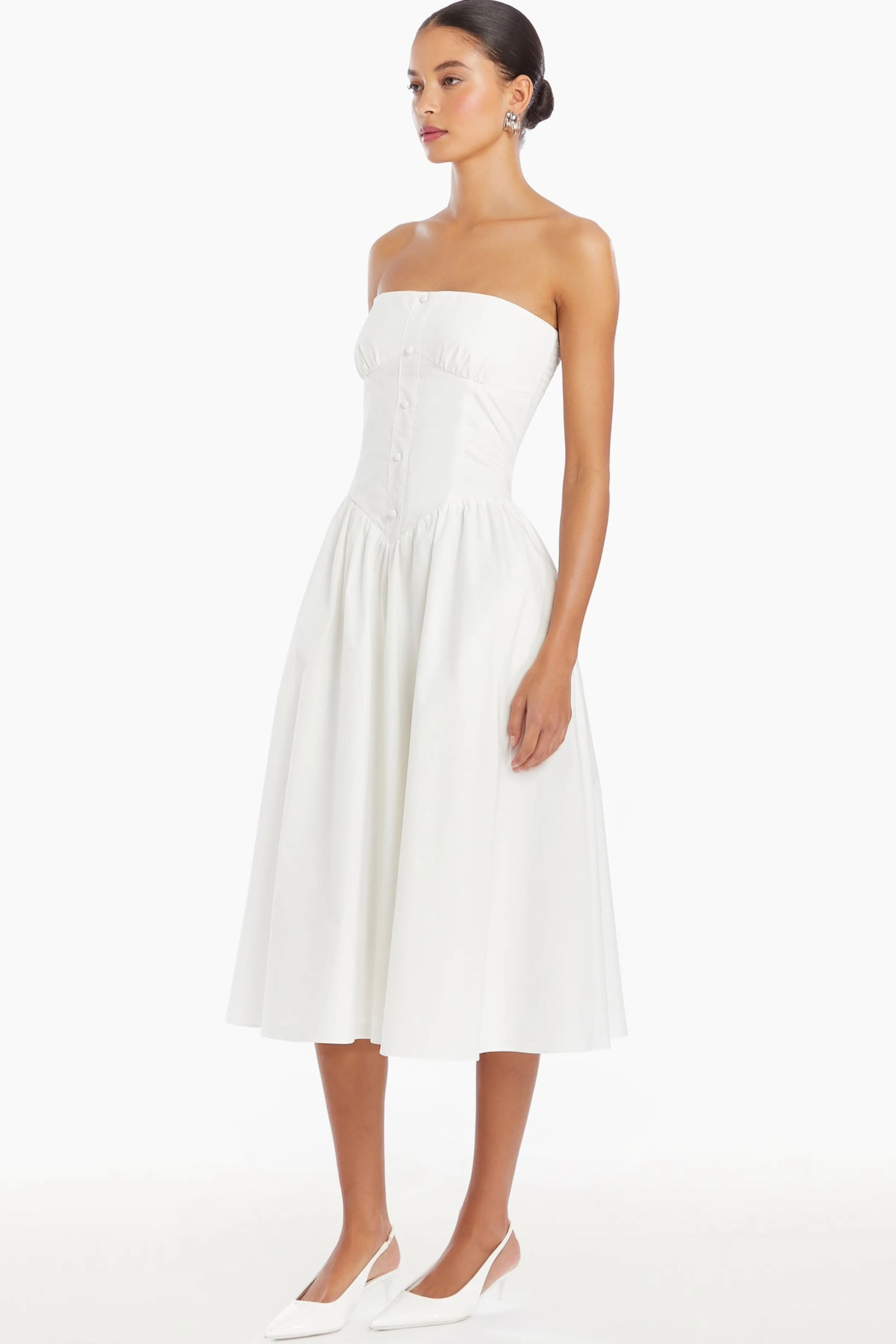 Store Amanda Uprichard Strapless Holland Dress White