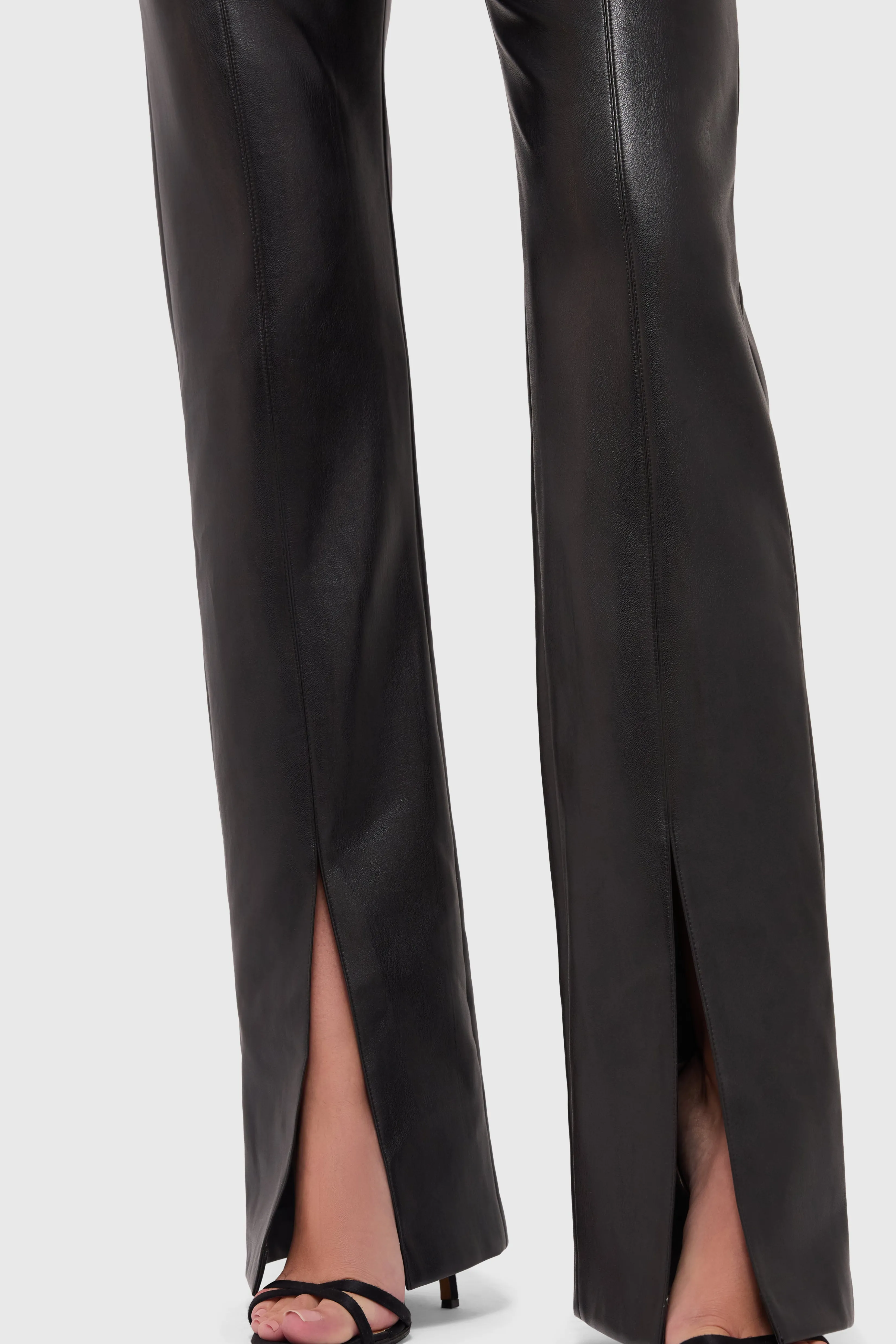 Fashion Amanda Uprichard Tavira Pants in Faux Leather Black