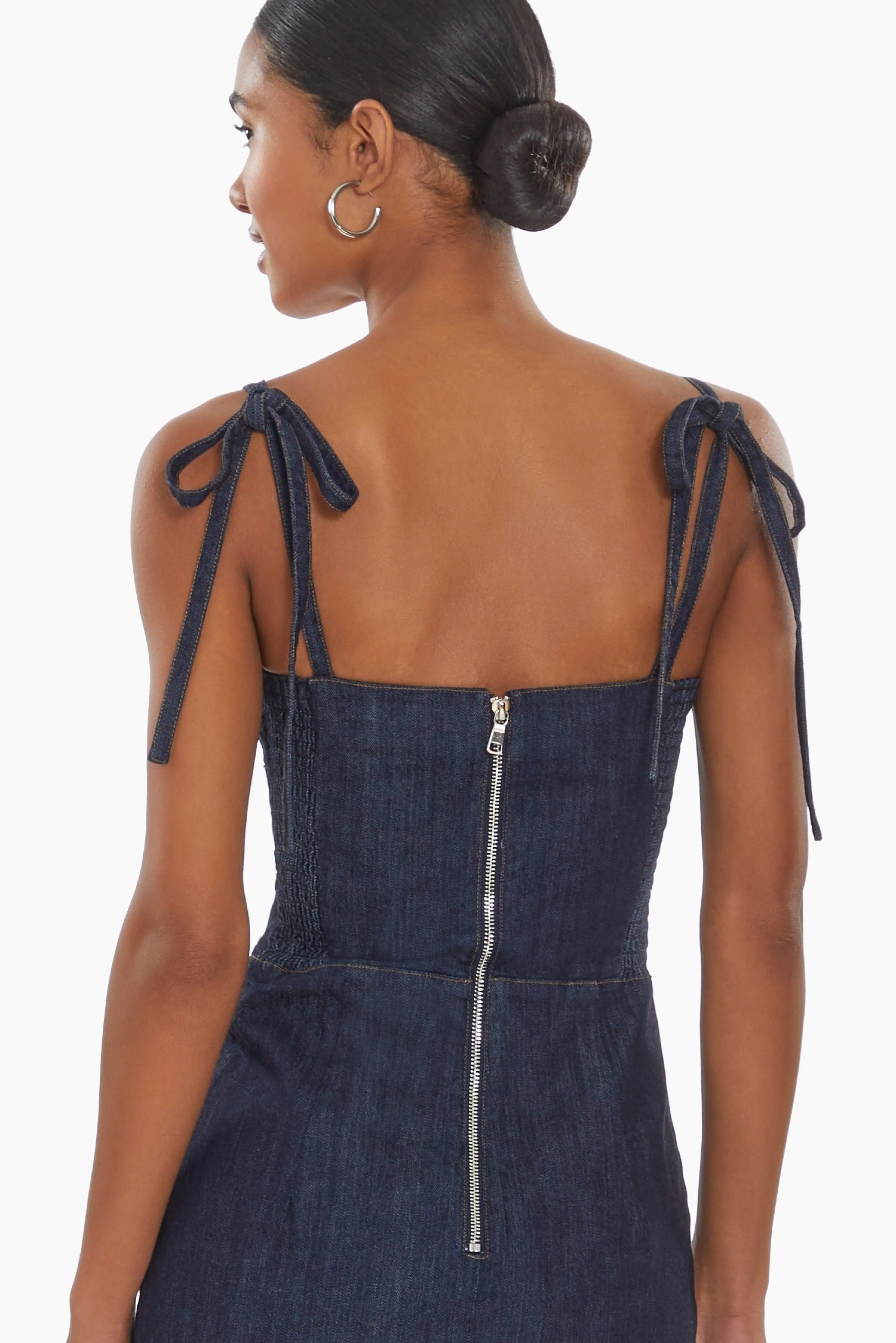 Hot Amanda Uprichard Taylor Denim Skort Romper Indigo