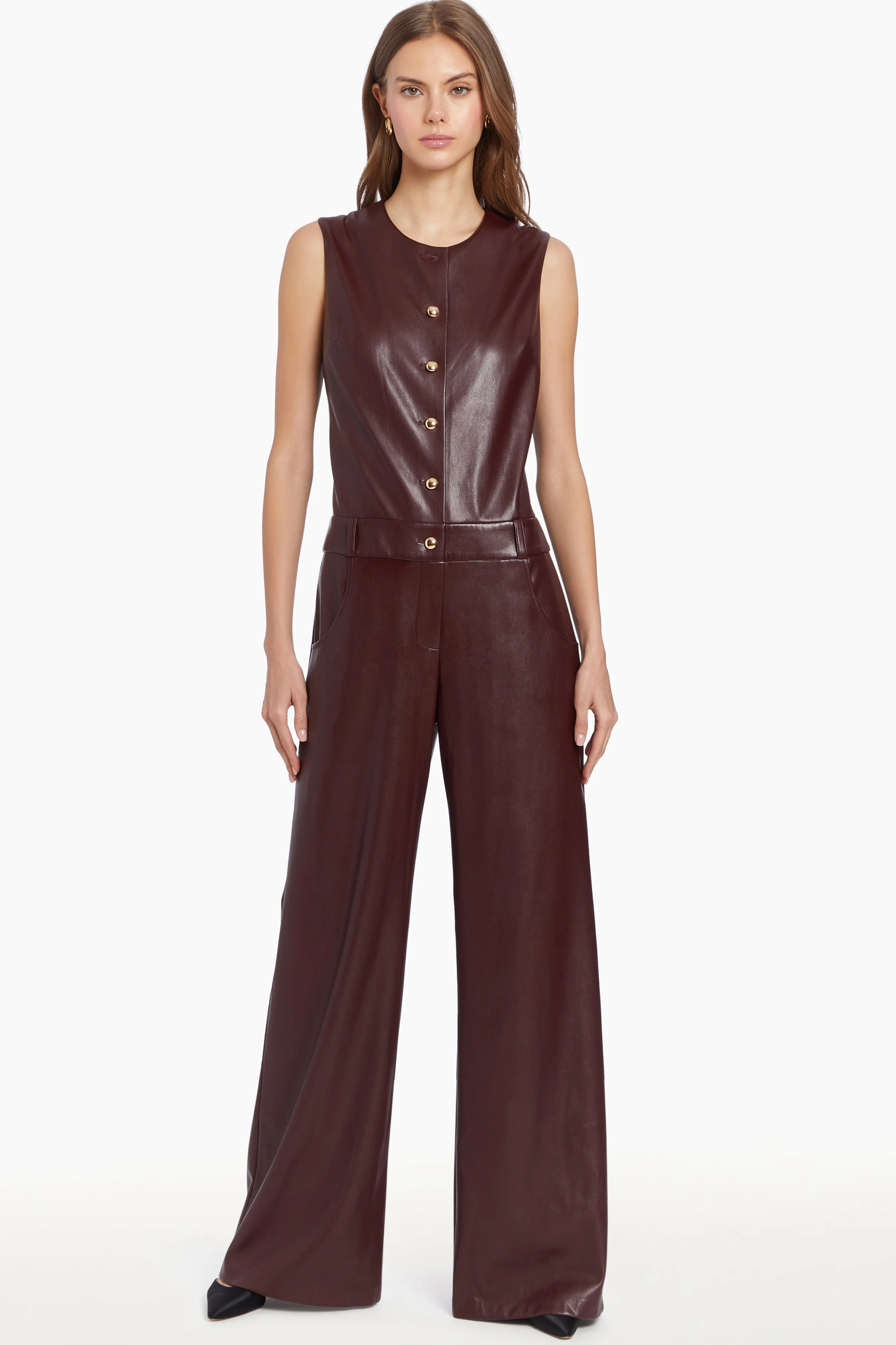 Cheap Amanda Uprichard Tori Jumpsuit Russet